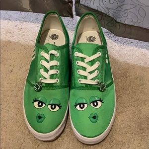 M&M green shoes